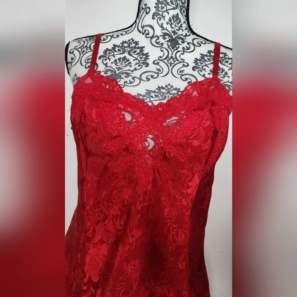 Victorias Secret Vintage Gold Label Lace Slip Dress size Medium